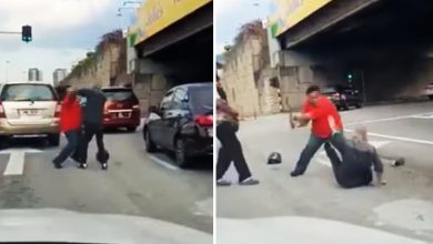 شجار عنيف بين سائقين يتسبب في تعطيل حركة المرور والشرطة تعتقلهما