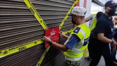 بلدية كوالالمبور تغلق 14 مبنى تجاري وترفيهي لعدم التزامها بتعليمات التعافي